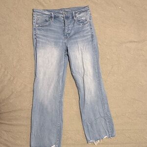 American Eagle Outfitters Light Blue Straight Leg Jeans